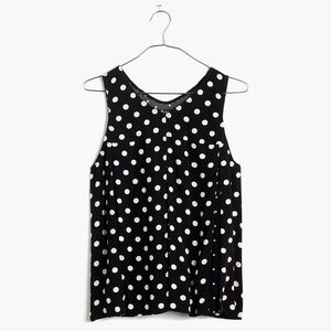 Madewell Trapeze Crop Tank Dot Mix